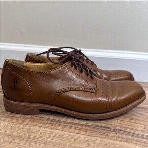 Frye Women's Brown Leather Lace Up Oxfords